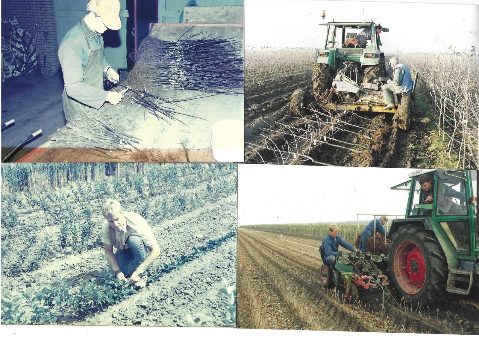 Historische foto’s van het werk op het moerbed in de jaren '80